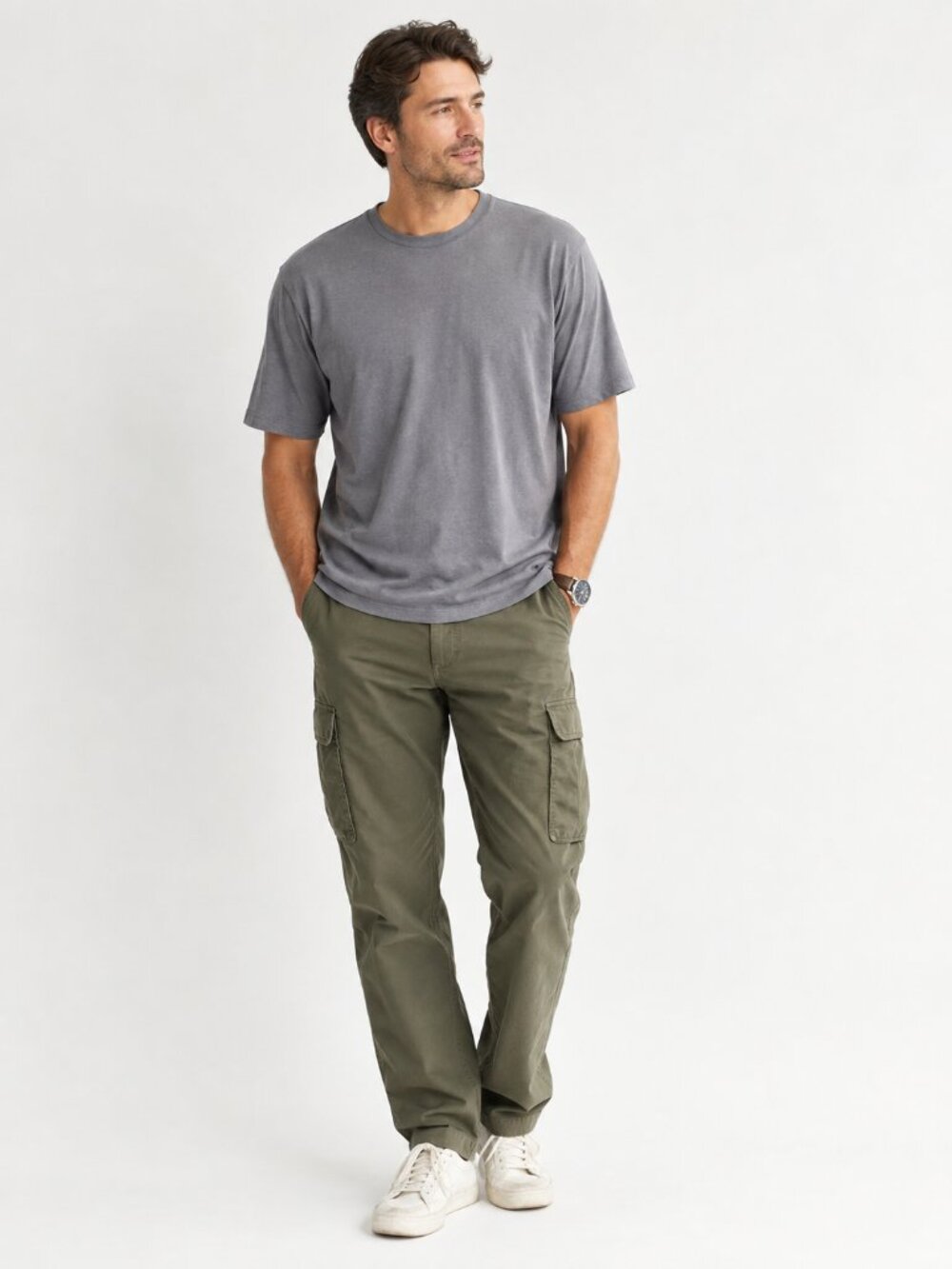 Robert Barakett Cool Grey Pima Cotton T-Shirt 4XLT | Soft Luxury Basic